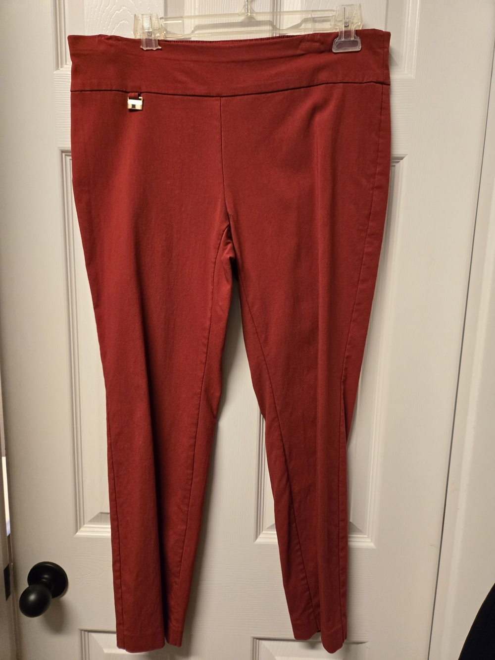 Alfani Brick Red Ponte Skinny Pants